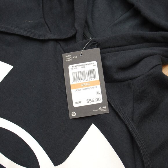 Under Armour Men's Black Logo Pullover Hoodie in Small - Picture 2 of 4